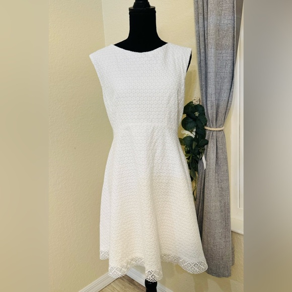 Tahari Dresses & Skirts - NEW TAHARI ARTHUR LEVINE White Cotton Crochet Eyelet Dress Size 16 - NEW - NWOT